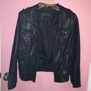 Black Faux Leather Jacket